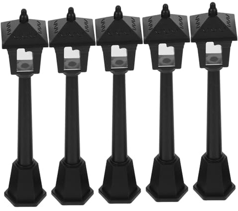 GARIOUANS 5pezzi Mini Lampione in Ornamentale Per Decorazioni Paesaggistiche Da Te Decorazioni Per Case Delle Bambole e Layout Di Edifici Miniatura Lampione Per Paesaggi in Miniatura