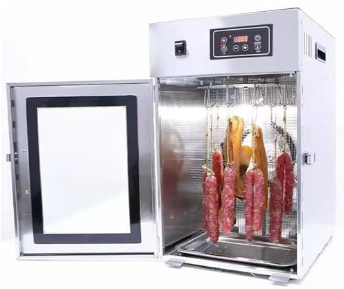 Séchoir à viande domestique avec panneau commande à LED, séchoir alimentaire commercial, séchoir à viande rotatif, séchoir qualité industrielle 30-90 ℃, adapté aux saucisses, au bacon et au poulet