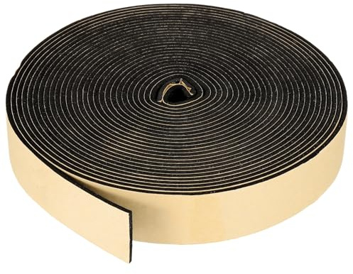 PATIKIL Nastro Autoadesivo in Schiuma, 35mm W x 3mm T x 10m EPDM Neoprene Nastro Isolante Guarnizione Gomma Adesiva per Porte Finestra e Condizionatore, Nero