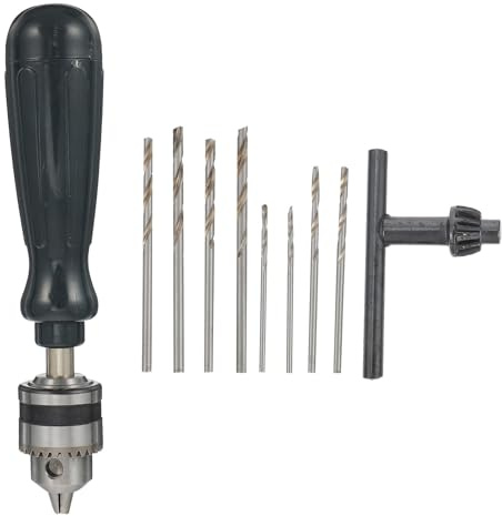 Ciieeo Taladro Manual para Madera Antideslizante, Herramienta de Perforación de Mano Textura Rugosa, Brocas de Mano Duraderas para Carpintería y Tallado, Kit Portátil para Trabajos