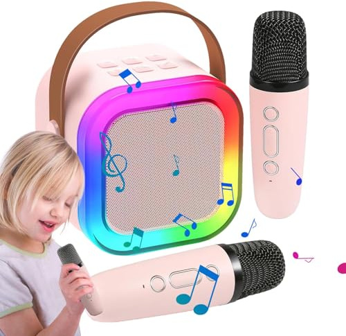 Macchina Per Karaoke Per Adulti - Altoparlante Portatile Con LED E 2 | Microfoni Wireless | Macchina Per Karaoke Domestica, Altoparlante Per Microfono Per Canto Per Feste Di Compleanno In Casa