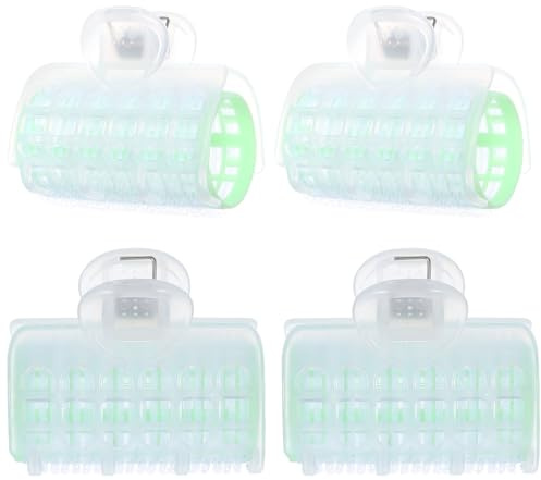 Toyvian Bigoudis Auto-agrippants 4pcs en Plastique Léger Facile à Transporter pour Boucles sans Chaleur Adaptés Usage Professionnel Salon ou Coiffure à Domicile