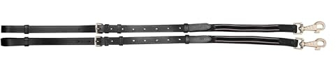 Imperial Riding Ausbinder IRH Core, Leder-Ausbinder mit doppeltem Elastik, Schwarz, Pony