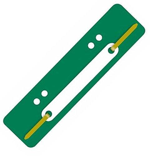 Heftstreifen aus PP-Folie mit Plastikdeckleiste, 3,4 x 15 cm (750 Stück, Grün)