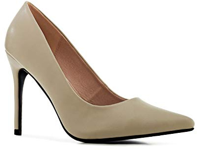 Andrés Machado - Décolleté Eleganti per Donne Giovani - AM5371 - Scarpe Classiche da Donna con Tacco e Plantare Extra Largo - Tostado EU 45