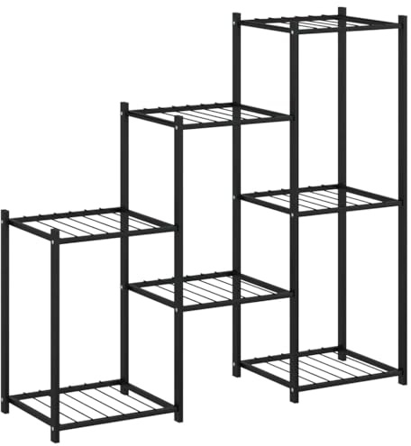 vidaXL Portafiori 83x25x80 cm Nero in Ferro