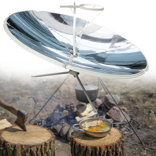 SACLMD Cuisinière Solaire Four Solaire parabolique,cuisinière Solaire de Camping,cuisinière Solaire concentrée,cuisinière Solaire à Concentration extérieure,pour Chauffage Solaire