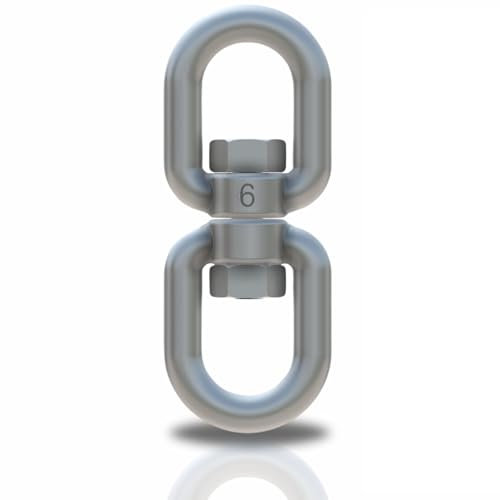 PinPro Eslabón giratorio de acero inoxidable A4, 10 x 110 mm, 2 unidades, 3170 kg de carga de rotura, grillete giratorio AISI 316, ojales giratorios 360° (ojo/ojo)