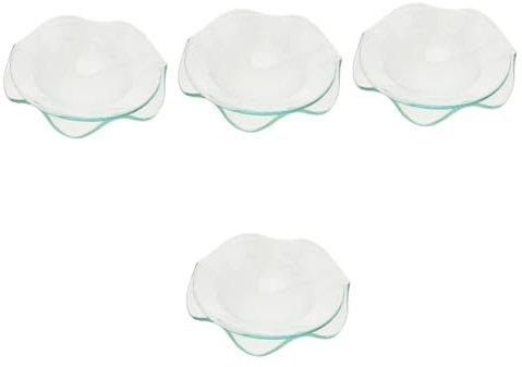 Healvian 8stücke Wachswärmer Schalen Aus Transparentem Glas Ersatzschalen Für Ätherische Öle Und Aromatherapie Hitzebeständig Stilvolles Design Einfach Zu Reinigen Für