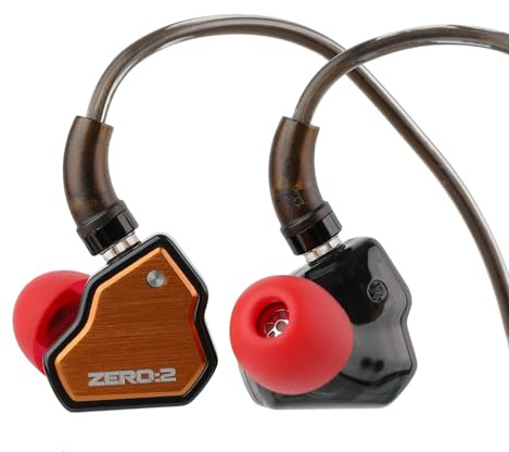 Linsoul 7Hz x Crinacle Zero:2 in Ear Monitor, uppdaterad 10 mm dynamisk drivrutin IEM, trådbundna öronsnäckor, gaming-öronsnäckor (Med Mikrofon, Orange)