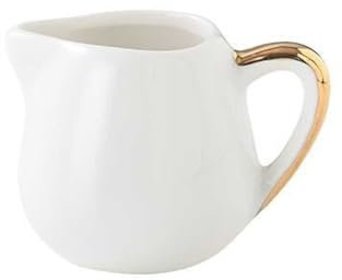 Gravy Boat Gold Rimmed Milk Spoon Juice Bucket Milk Pitcher Milk Small Cup Beef Concentrate Brown Cup Ceramic Gravy Boat Steak Sauce Bowl Gravy Separator jug(Medium)