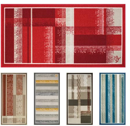 OLIVO.shop NEW SMILE ELEMENT Tappeto cucina assorbente, Tappeto cucina antiscivolo lavabile, Passatoia corridoio antiscivolo, vari colori e misure. (Rosso, 57x140 cm)