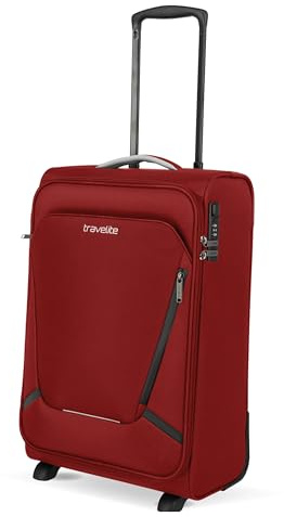 Travelite Handgepäck Trolley klein, Jetpack S Slim, Weichschale, 55x35x23 cm, leicht 2,2 kg, mit 2 Rollen & Zahlenschloss – Koffer passend für Air France, KLM, ITA