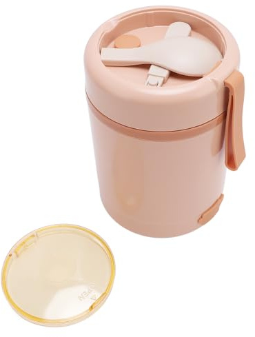 Sorandy Fiambrera Eléctrica, Acero Inoxidable 304 60°c Temperatura Constante a Prueba de Fugas 600ml USB Fiambrera Aislante con Cuchara, Calentador de Comida Portátil para la Oficina