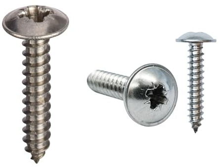 500x No.8 x 1/2 Pozi Flange Head Self Tapping Screws A2 Stainless Steel Ideal for Metal Wood and Brick Self Tapping Screws Wood High Strength Durable