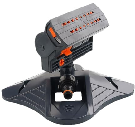 Garden Sprinkler - Automatic Swing Sprinkler Turret Sprinkler Square Sprinkler 16 Holes 2 Modes Irrigation Lawn Gain Water Pressure Adjustable 360 Degree Automatic Diploma