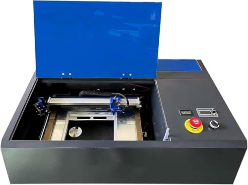 CO2 Laser Graviermaschine 40W Lasergravierer Desktop-Lasergravurmaschine Laser, 300x300mm Duales Arbeitsbett, Lasergravurmaschine Großgerät für Holz,Leder,Papier,Acryl Materialien