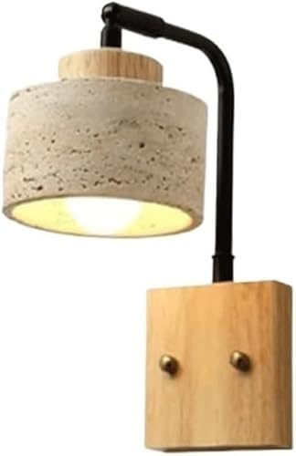 Lampade da Pietra Naturale Wabi-sabi Giapponese Creativo Semplice direzione Regolabile murale funces a Parete in Legno Solido per Hotel Barre Studio di Abbigliamento (Stile