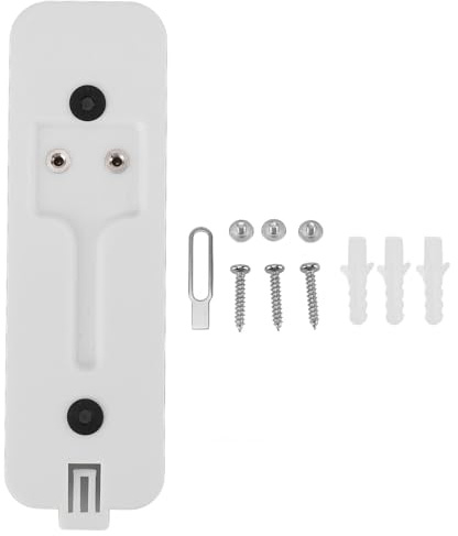 Paquete de 2 placas traseras para timbre de vídeo, cubierta de batería de repuesto, placa de montaje para timbre (Blanca)