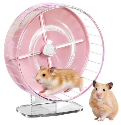 Tyst Hamsterhjul 25,4 cm Löphjul med Justerbart Stativ
