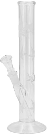 Sand Leaf Glasbong mit sandgestrahltem Fuß, 26cm, 14,5 mm - Head&Nature Bong-Kollektion