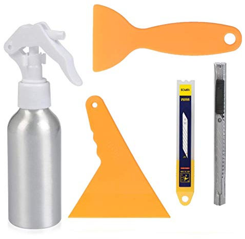 LATERN 5Pcs Window Film Application Kit, Autofenstertönungs-Tools Kit Vinyl-Rakel Komplett Install Tool Kit zum Anbringen von selbstklebenden Fensteraufklebern