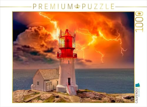 CALVENDO Puzzle Leuchtturm Lindesnes, Norwegen | 1000 Teile Lege-Größe 64 x 48 cm Foto-Puzzle für glückliche Stunden
