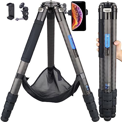 ARTCISE Kohlefaser-Kamerastativ Einbeinstativ 40MM Rohrdurchmesser Heavy Duty Reisestativ Einbeinstativ für Heavy Duty Kamera, Video-Camcorder, Max. Belastung 88lb/40kg (CS90C)