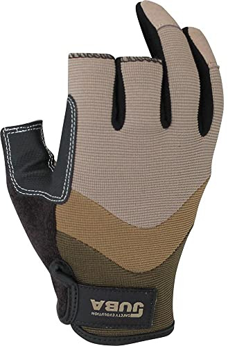 Juba G, piel sintética + rfzo, PVC en palma y dorso de elastano, marrón negro - SIZE: 9