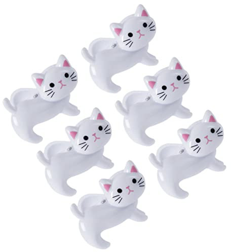 Cabilock 6pezzi Clip Per Asciugamani Forma Di Gatto Da Fermagli Antivento Per Abbigliamento e Biancheria Clip Decorative Ferro Accessori Creativi Per Casa e Giardino