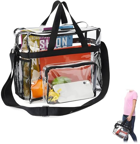 EXIN DEHCEN Sac en PVC Transparent, Sacs Fourre-Tout Transparents