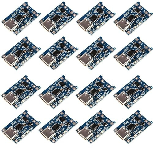 VISSQH 20 pcs Tipo-C USB 18650 modulo caricabatteria al litio, modulo di carica 5V 1A 18650, con doppia funzione di protezione