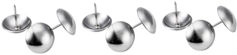 NUOBESTY 3 Set Di Chiodi in Ottone Anticato Da 16x20 Mm Chiodi Rotondi A Testa Larga Punti Metallici Per Tappezzeria Per Bacheca 100 Pezzi*3