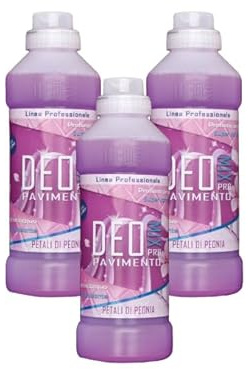 Deo Mix Petali di Peonia Detersivo Pavimenti - Deterge e igienizza tutte le superfici - 480ml - 3 Pezzi