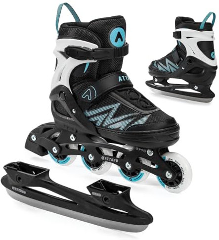 ATTABO Kinder Inliner Kylo 2in1 Blue Vielseitig verstellbare Inlineskates für Kinder 30-41 Hohe Qualität und Komfort mit 82A harten Rädern und ABEC-7 Gleitlagern Exzellente Anpassung