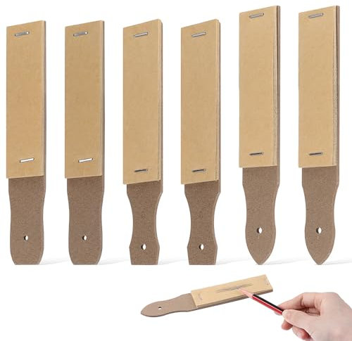 PEOVLVN 6 Stück Schleifpapier Bleistiftspitzer, Skizzieren Sie Bleistift Schleifpapier, Sketch Sandpaper Pencil Sharpener, Pencil Sharpener for Sketch, Braun