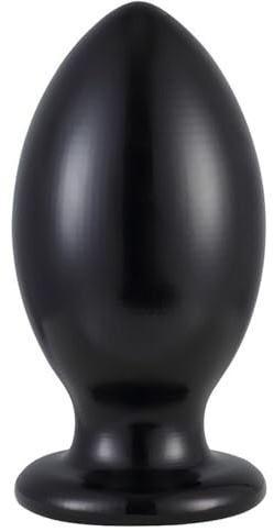Extra Große Länger Silikon Analplug Rugby-Form S—4XL 7 Größen Analdilos Analdilatator Buttplug Anal Plug Dilatator Dildo mit Saugnapf für Männer Frauen (Schwarz, XXL)