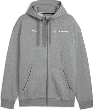 PUMA BMW MMS ESS+ FZ Hooded Jacket FL, Vestes Sweat Homme, Medium Gray Heather, M
