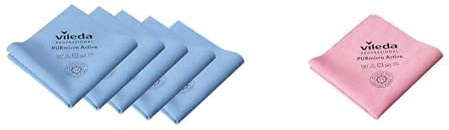 Vileda Professional Bayeta PURmicro Activa Azul Unidades + Bayeta PURmicro Active roja 5 unidade