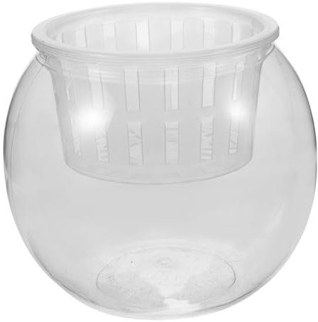 POPETPOP Transparentes Kunststoff-Aquarium Für Tisch Dekorativer Wasserpflanzen-hydroponik-behälter Leicht Und Langlebig Für Home-Office-Dekoration Mittelgroß Sturzsicher