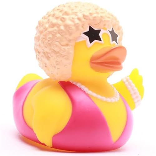 Duckshop I Badeente Disco-Queen I Quietscheentchen I L9cm I Quietscheente I Geschenk für Party I Präsent Sammler