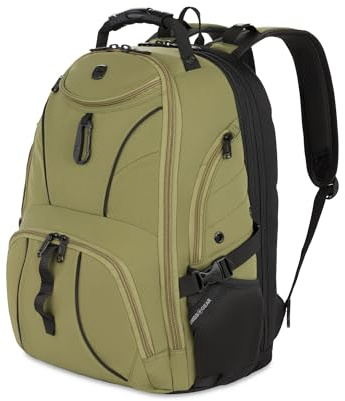 SwissGear 1900 Scansmart TSA Zaino per laptop da 17, Ramo di oliva, 19-Inch