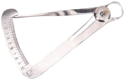 Mppchhn Strumento di misurazione pinza in metallo, pinza di misurazione in metallo | Calibro di misurazione del medico dei denti,Calibro triangolare in acciaio inossidabile di alta precisione per
