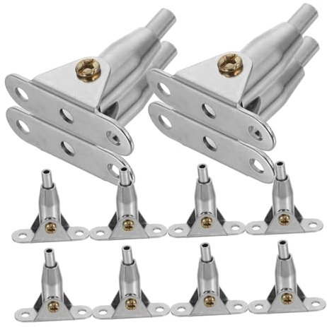 DECORNIJIA 12pezzi Piastre Sospensione Singolo in Zinco Staffe Per Appendere Armadietti e Gancio Della Serratura Per e Lampade Supporto Per Montaggio Pavimento e Soffitto