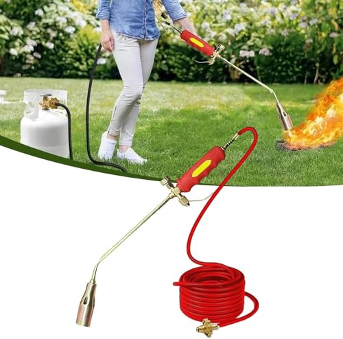 Mixtric Kit De Désherbage Au Chalumeau Au Propane Puissance Élevée : 1 900 000 BTU Pistolet À Chalumeau Au Propane Portable Désherbage Au Chalumeau Tuyau De 2 M avec Allumeur À Bouton-Poussoir