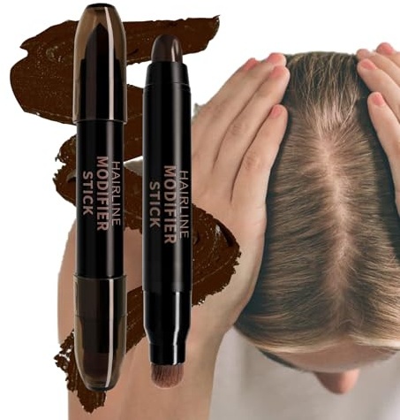 Crayon couvrant les cheveux gris - Crayon de masquage gris - 3 g - Crème couvrante pour un usage quotidien à la maison - Pour racines des cheveux, barbe, cuir chevelu