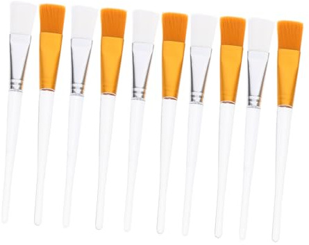 LRXIYODE Pinceau de Soin Peau 10pcs en Nylon et Plastique, Brosse pour Masque Facial Lavable, Facile à Nettoyer, pour DIY et Maquillage