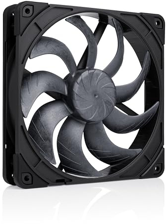 Noctua NF-A14x25 G2 PWM chromax.black, Ventola per PC Silenziosa di Qualità Premium da 140 mm, 4-Pin (Nero)