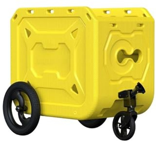 Horett Fahrradwagen-Anhänger Haustiertransporter mit Rädern Bietet Platz für Kinder Zusammenklappbare Fahrräder Große Hunde für Camping und Radfahren (Gelb #4Y)