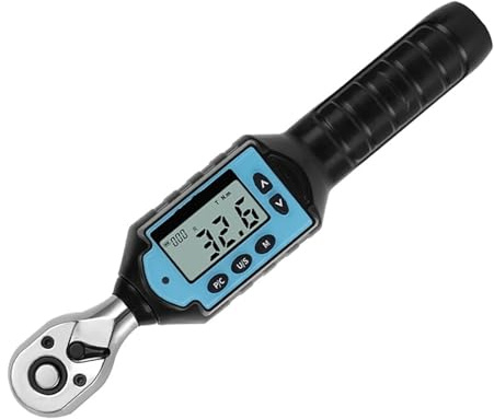 QZCX Llave dinamométrica digital, Llave dinamométrica digital preajustable con cabezal de trinquete bidireccional, herramientas manuales de reparación profesionales ajustables
